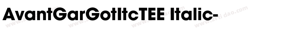 AvantGarGotItcTEE Italic字体转换